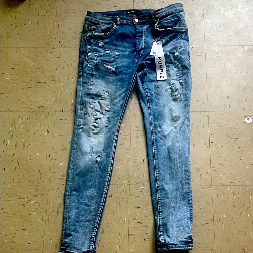 Distressed Blue Jeans for men